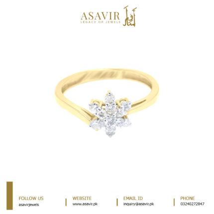 Twisted Flower Diamond Ring