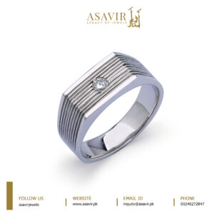 An image displaying a luxurious diamond ring for a men, symbolizing elegance and masculinity.
