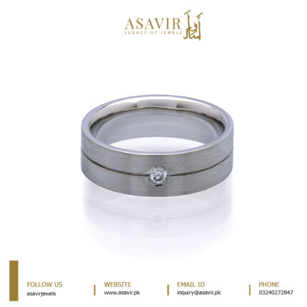 An image displaying a luxurious diamond ring for a men, symbolizing elegance and masculinity.