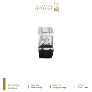 An image displaying a luxurious diamond ring for a men, symbolizing elegance and masculinity.