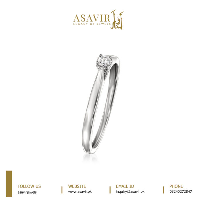 Sterling Diamond Silver Ring - Image 2