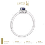 Blue Silver Diamond Ring - Image 3