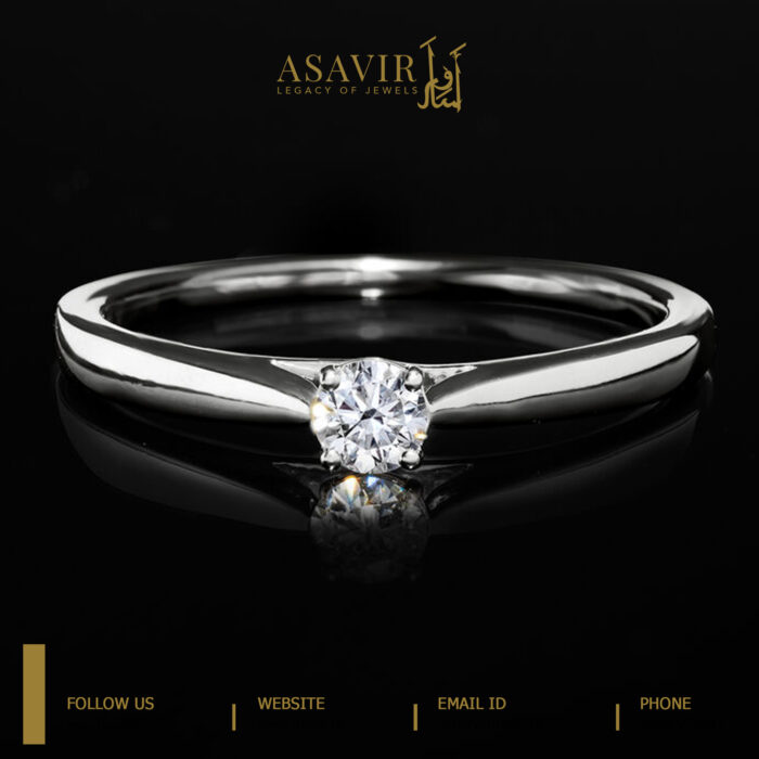 Sterling Diamond Silver Ring - Image 3