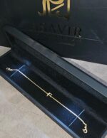 Name Initial Gold Alphabet F Bracelet - Image 5