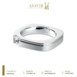 Square Diamond Engagement Ring For Men