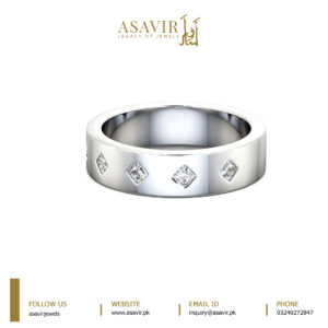 silver diamond ring for men