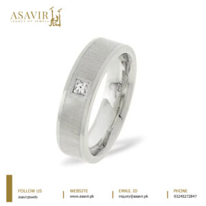 Diamond Silver Men's Ring