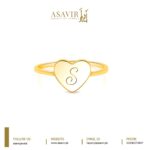 Name Initial Gold Alphabet S Kids Ring