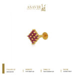 Stone Red and White (Ruby Color Side Stone and center White)