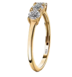 Gold Trio Diamond Ring - Image 4