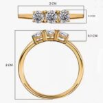 Gold Trio Diamond Ring - Image 3