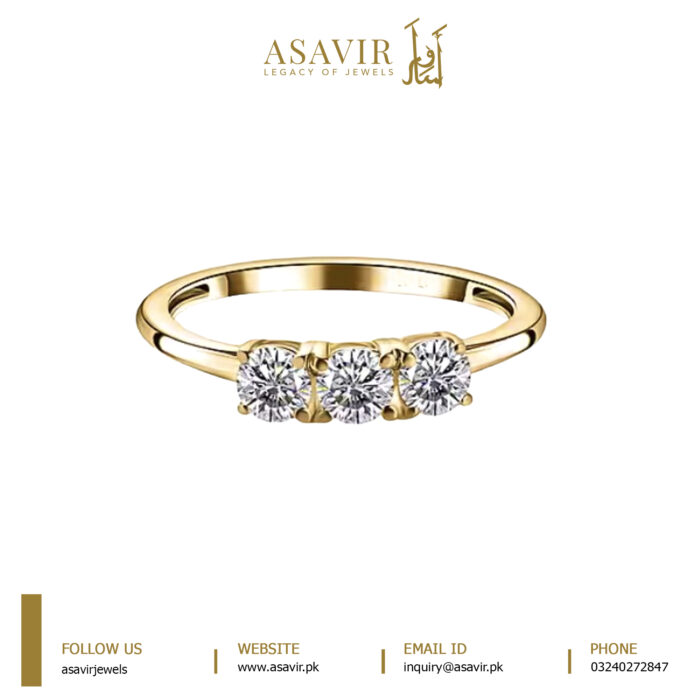 Gold Trio Diamond Ring - Image 1