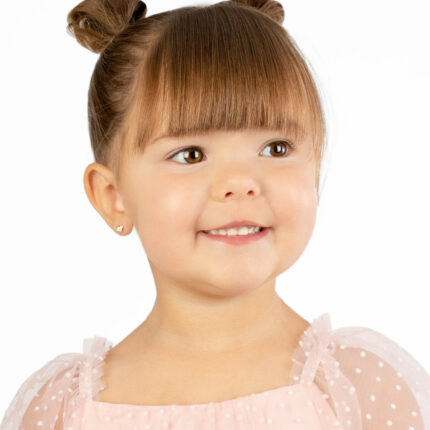 Kiddie Heart Gold Earrings