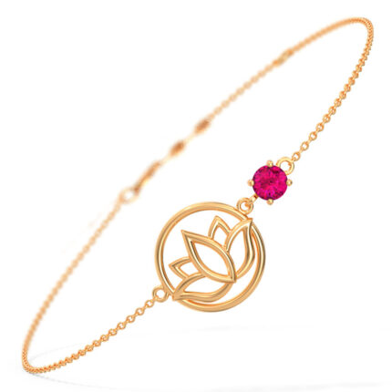 Flower Charm Gold Bracelet