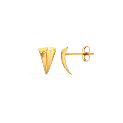 Minimalist Gold Triangle Stud Earrings