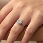 Women's Silver Diamond Anniversary Ring - Image 6