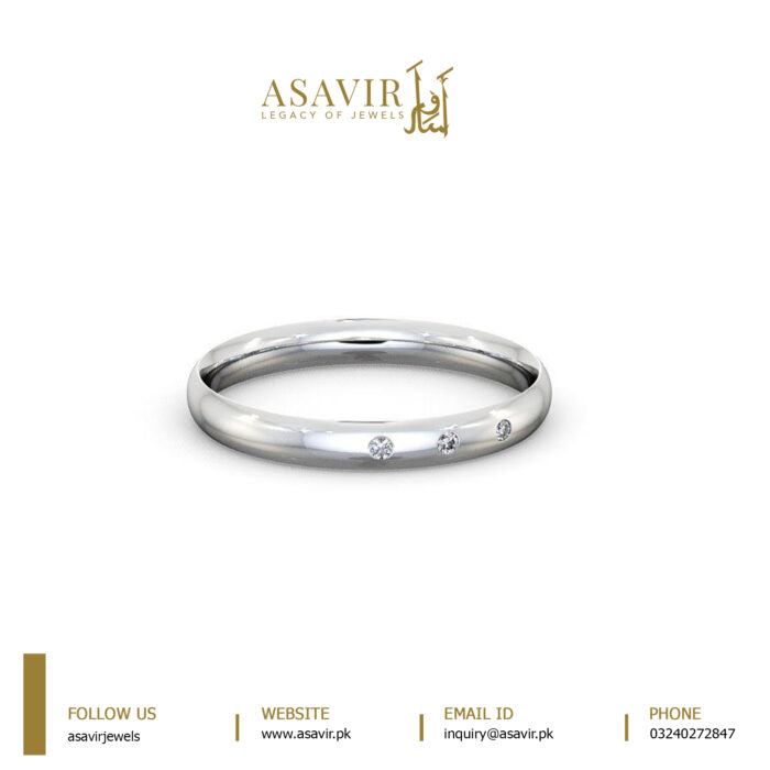 Silver Diamond Ring for Her - Image 1