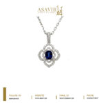 Gold Diamond Sapphire Pendant