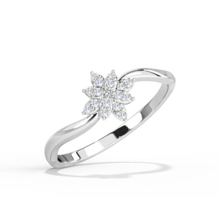 Sunflower Engagement Diamond Ring