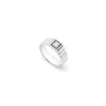 Unique men’s silver rings with diamonds