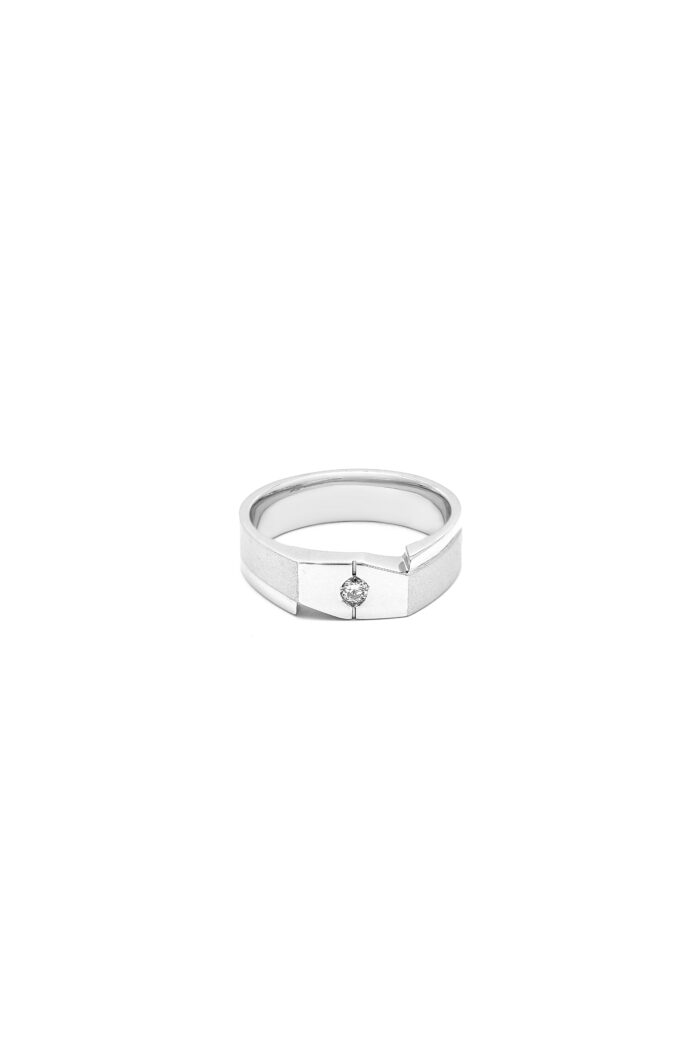 Gents' Silver Diamond Ring – Crown Series - Image 4