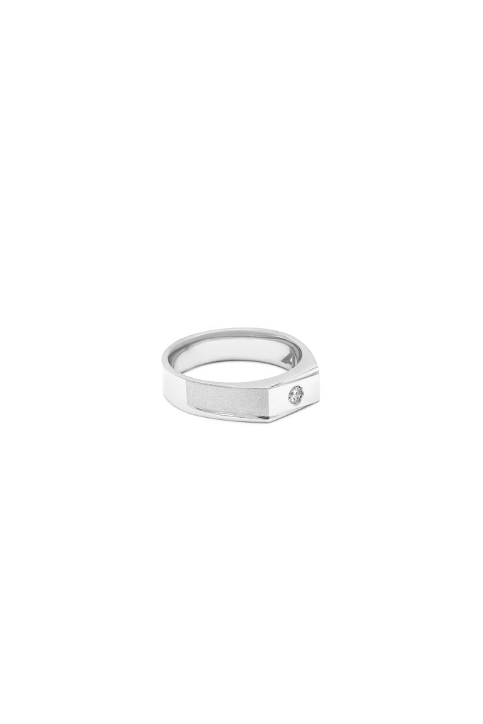 Men’s Silver Ring with Ice Diamond