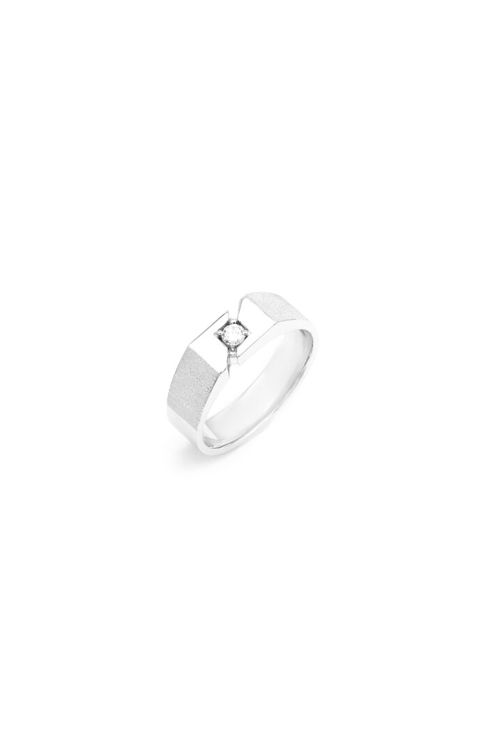 Silver Halo – Men’s Spiritual Diamond Band