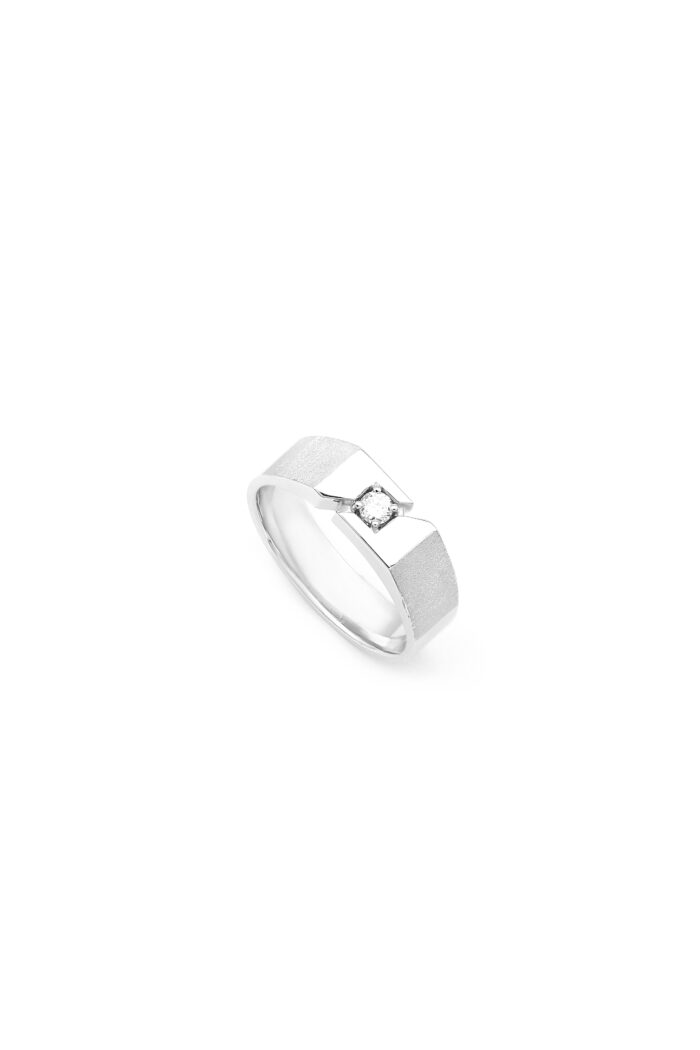 Silver Halo – Men’s Spiritual Diamond Band