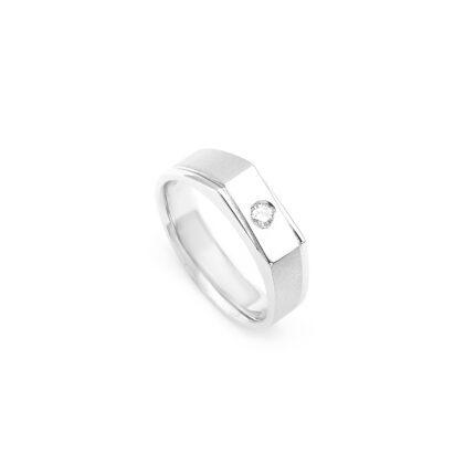 Men’s Silver Ring with Ice Diamond