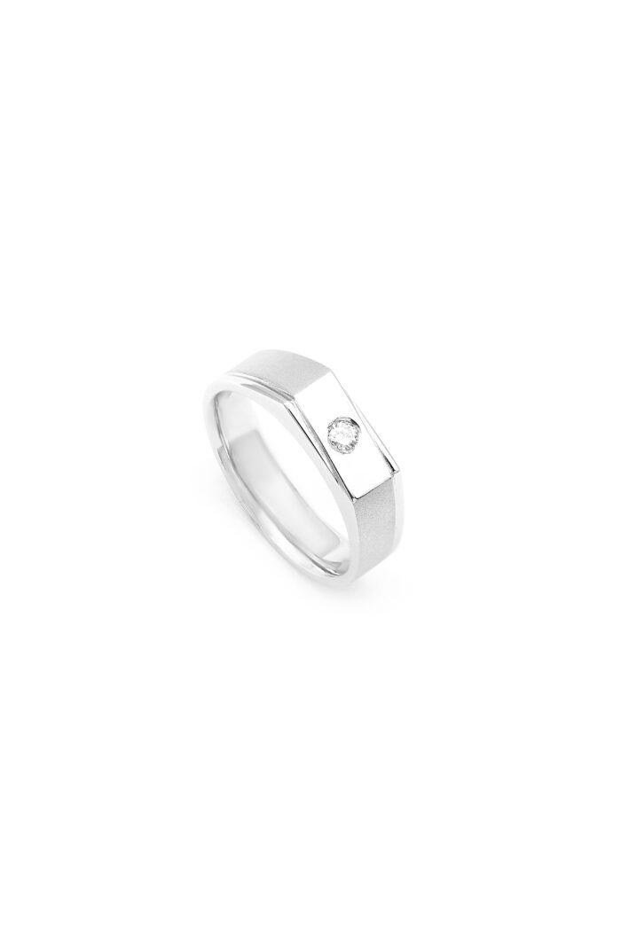 Men’s Silver Ring with Ice Diamond