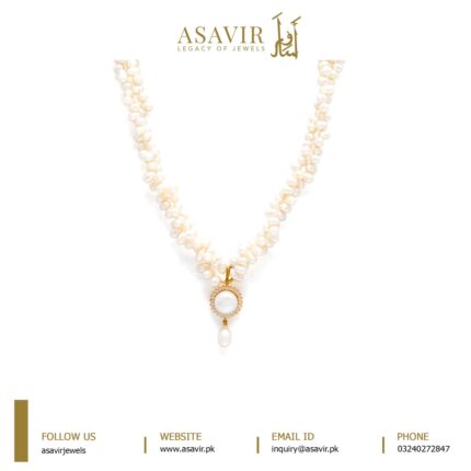 Natural Freshwater Pearl Pendant With Pearl Chain