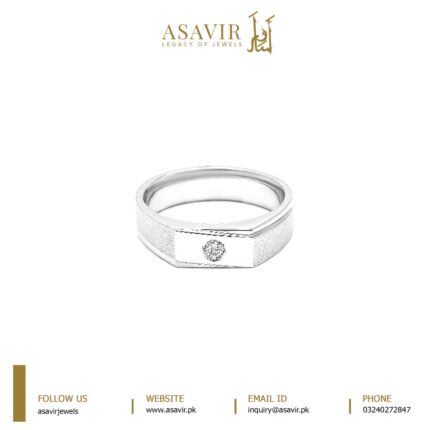 Men’s Silver Ring with Ice Diamond