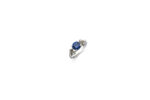 Blue Zircon Lab Grown Diamonds Ring