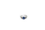 Blue Zircon Lab Grown Diamonds Ring