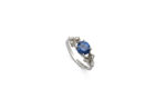 Blue Zircon Lab Grown Diamonds Ring - Image 2